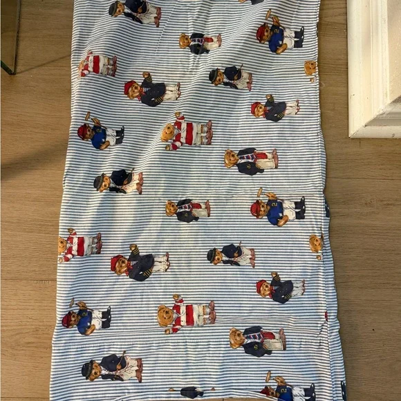 Vintage Ralph Lauren Striped Polo Bear Print pillowcase(1) standard - Picture 1 of 4